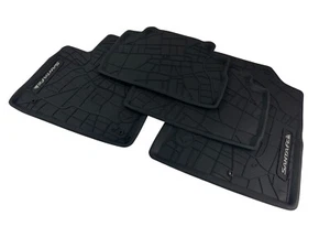 OEM Hyundai Tappetini In Gomma Neri Santa Fe TM Originale In Gomma Con Logo - Picture 1 of 16