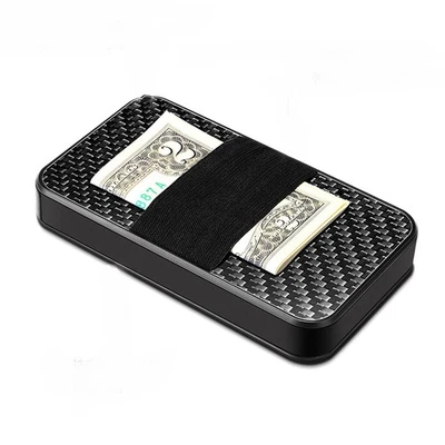 Porta-Cartão de Crédito Mini Carteira Clipe de Dinheiro Abertura Alumínio Metal - Imagem 1 de 4