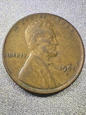 1951 D Wheat Penny Error (Letter L In Liberty Too Close To / On Rim) Denver Mint - Image 1 of 4