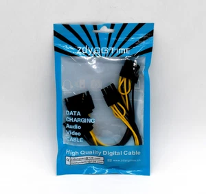 15-Pin SATA Male to 8 Pin (6+2 Pin) Pci-Express Female Video Card Power Adapter - Afbeelding 1 van 5