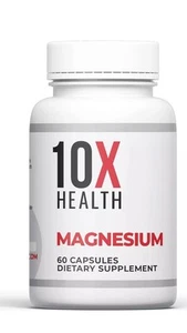10X Health Magnesium Citrate Capsules - Magnesium Supplement for Adults to Su... - Picture 1 of 1