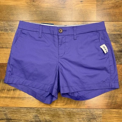 Pantalones cortos Old Navy Everyday para mujer 0 púrpura tiro medio elásticos nuevos Foto 1 de 4