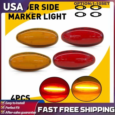 Para 99-14 GMC Sierra 2500HD 3500HD Doble Cama LED Luz Marcadora Lateral Ahumada 4-40X Foto 1 de 4