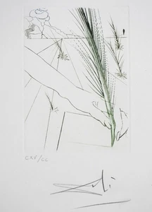 SALVADOR DALI etching Love's Labor's Lost Shakespeare II 1971 BFK Rives SIGNED - Picture 1 of 9