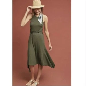 Vestido midi sin mangas tejido acanalado Anthropologie modal Kingslover - Imagen 1 de 6