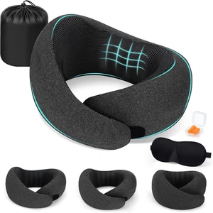 Cuscino Da Viaggio, Cuscino Cervicale Memory Foam, Cuscino Collo Portatile E Reg - Foto 1 di 12