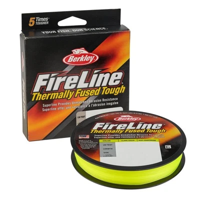 Berkley Fireline 8Lb 125Yd Flame Green Braided Fishing Line 8 Strand Fused Tech - Image 1 of 4