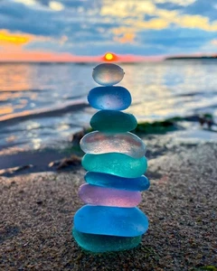 Póster con impresión artística Ocean’s Twilight Meaghan Landry náutica playa de vidrio de mar 11x14 - Imagen 1 de 1