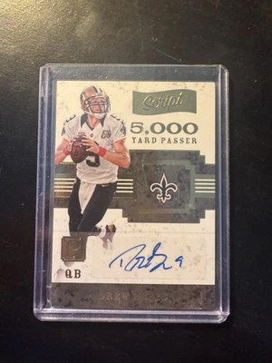 Drew Brees Script oro 5000 yardas pasajero autógrafo/10 tarjetas raras Foto 1 de 2