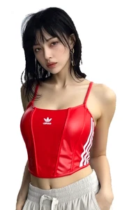 Adidas Firebird Pleather Korsett-Look rot Gr. 38-40 - Bild 1 von 3