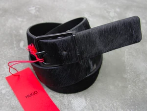 BOSS BY HUGO LEDER GÜRTEL Gal-H FELL 90 CALF HAIR LEATHER BELT W34 LEDERGÜRTEL - Picture 1 of 1