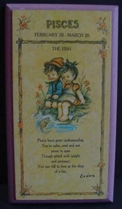 Colgante de pared vintage de astrología zodiacal PISCIS - Imagen 1 de 13