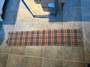 Genuine Vintage Burberrys Of London Scarf Classic Check Pattern Lambswool 52" - Picture 1 of 12