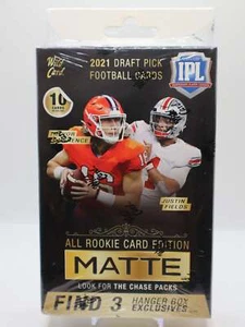 2021 Wild Card Draft Pick Matte Black Football Hanger Box (10 Cards) - Picture 1 of 2