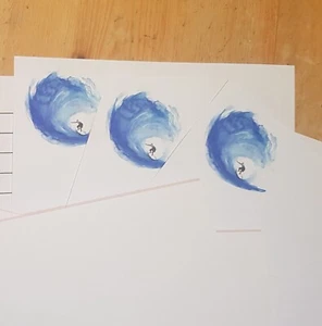Surfing on My Surfboard Letter Writing Paper & Envelopes Stationery Set 10+5 - Imagen 1 de 3