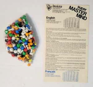 VINTAGE 1972 Mastermind Game Replacement Pieces 150+ Pieces & Instructions - Picture 1 of 5