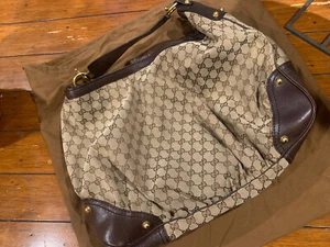 Preowned Auth Gucci Canvas Jockey With Sleeper Bag - Picture 1 of 22