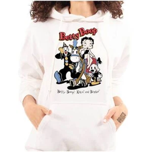 Betty Boop Vintage Cartoon Koko and Bimbo Womens Hooded Sweatshirts Hoodies - Picture 1 of 6