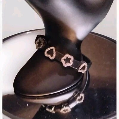 Pulsera Dee Berkley Silicona Negra 925 Joyería Estate Firmada (641) Foto 1 de 4