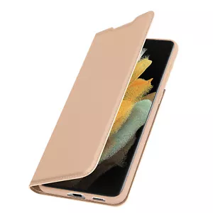 Folio Case for Samsung Galaxy S21 Ultra Video Stand Dux Ducis Rose Gold - Picture 1 of 6