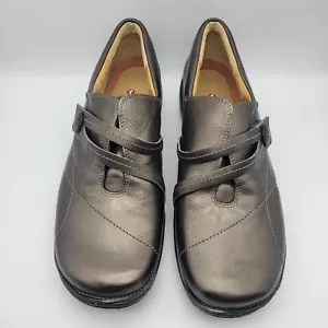 Scarpe Clarks destrutturate donna 11 M Un Esma mocassino pelle bronzo lavoro carriera - Foto 1 di 12