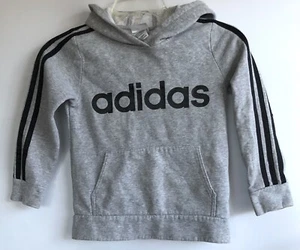 Adidas Kids Hoodie Sweatshirt Jacket size 6, grey Pullover - Picture 1 of 5
