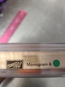 Stampin Up Monogram " & " (And) Stamp Wood Mount - Picture 1 of 4