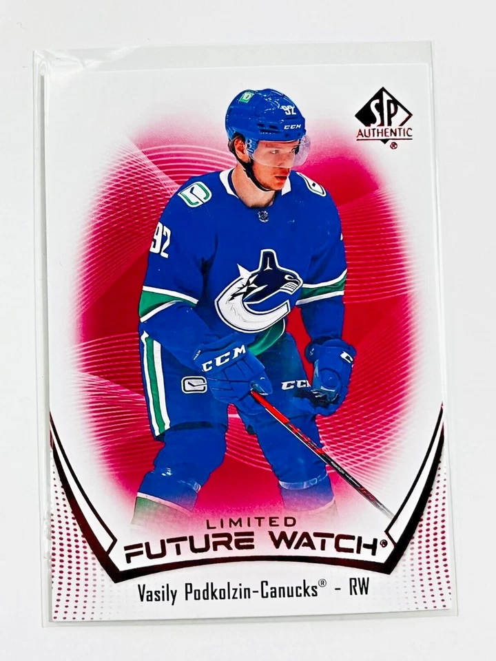 2021-22 SP Authentic Limited Future Watch Red #122 Vasily Podkolzin FW Canucks - Image 1 of 1
