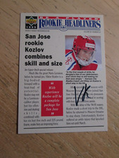 1994-95 BE A PLAYER AUTOGRAPHS, HOCKEY, VIKTOR KOZLOV (VK AUTO) #153, NRMT