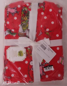 Pottery Barn Teen Dr. Seuss The Grinch Red Dot Flanell Pyjama, XS x-small - Bild 1 von 1
