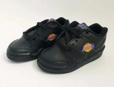 vintage converse LA lakers sneakers shoes little kids size 8 deadstock NIB youth Cover