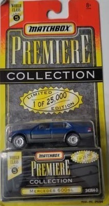 Matchbox 34364-3 1:87 Die Cast Premiere Limited Collection Blue Mercedes 600 SL - Image 1 of 1