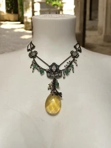 Collana stile festone dichiarazione strass revival vittoriana Maja - Foto 1 di 10