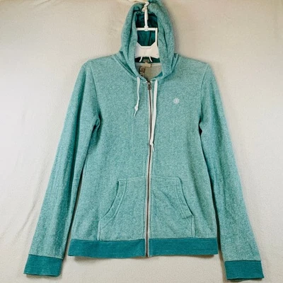 Element Women's Zip Up Drawstring Hoodie Jacket Teal Blue Green Size L - Image 1 of 4