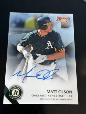 Matt Olson 2015 Bowman's Best of Auto #BN15-MO Oakland Athletics Foto 1 de 2