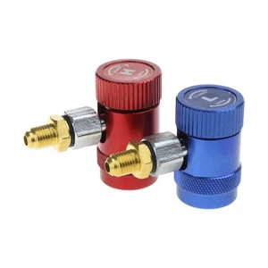 A/C Manifold Gauge Set R1234YF Connector High & Low Quick Coupler AC Adapter - Picture 1 of 8