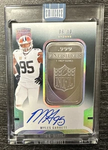 MYLES GARRETT - 2024 Panini Eminence SILVER BAR On Card AUTO 6/10 SSP - Browns - Picture 1 of 2