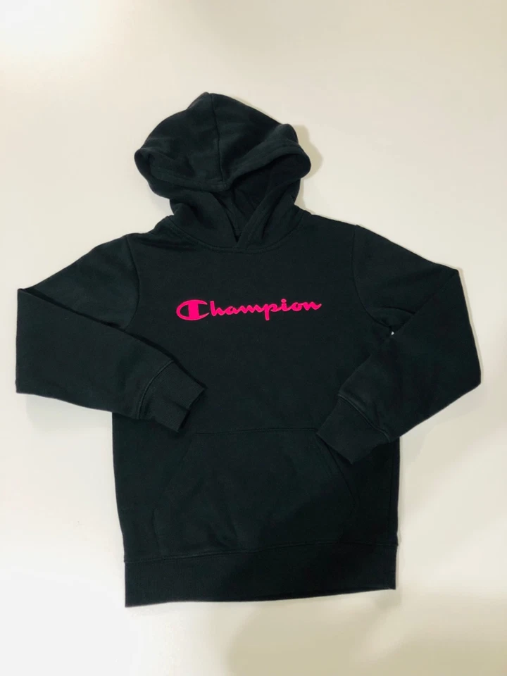 Champion Athletic Negro Juvenil Niños Pullover-Sudadera con Capucha Talla (7/8) Rosa Logo Foto 1 de 4