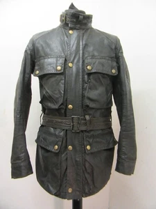 VINTAGE 70'S BELSTAFF TRIALMASTER PRO WAX COTTON MOTORCYCLE JACKET SIZE S - Picture 1 of 23