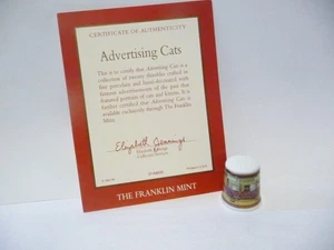 THIMBLE HANDCRAFTED FP FRANKLIN MINT '92 'ADVERTISING CATS'  "J.H. GOULD" - Picture 1 of 6