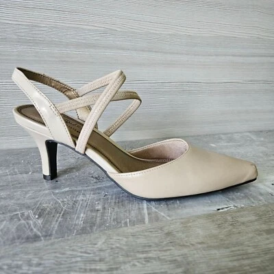 Vestido Life Stride Kalea para mujer bomba punta topo tacón correas elásticas talla 8 Foto 1 de 4