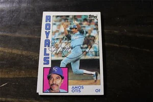 AMOS OTIS  KC ROYALS  AUTOGRAPHED CARD - Picture 1 of 1
