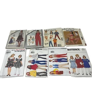 Lot of 8 Vintage Children's Sewing Pattern Simplicity McCalls 80s 90s 00s UNCUT - Picture 1 of 10