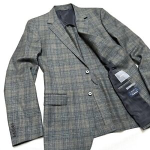 Bonobos 44 L Long Plaid Jacket Blazer Italian Wool Blend Unlined Standard Fit