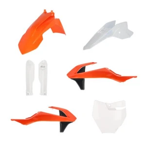 ORANGE/WHITE Plastic Kit Fits KTM 50SX 2016 2017 2018 2019 2020 2021 2022 2023 - Picture 1 of 1