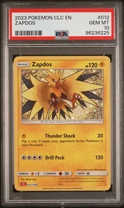PSA 10 GEM MINT Zapdos 012/034 Holo English Trading Card Game Classic 2023 - Foto 1 di 2