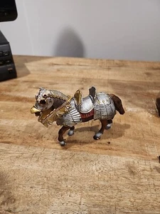 2003 Schleich HORSE Fantasy Medieval Figure W/ Silver Colored Armor - Picture 1 of 7