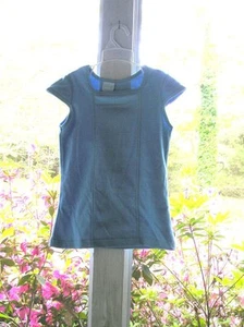 CHEZ AMI GIRLS SUMER SKIRT SET OUTFIT SZ. 8 BLUE GREEN AND BLUE DOTS NWT - Picture 1 of 1