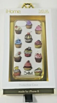 Funda protectora transparente para teléfono celular IHome Apple iPhone 8 Cupcake NUEVO Foto 1 de 3
