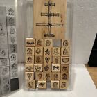 Stampin" Up! Tree Sampler Two Step Set 29 Pieces Holiday Wood Rubber Stamps 1996